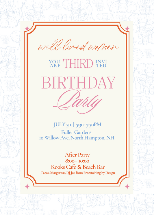 Well Lived Women's 3rd Birthday